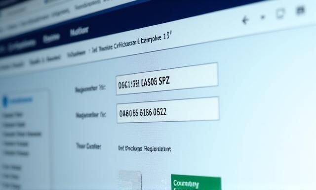 Form field showing where to enter license plate and country of registration